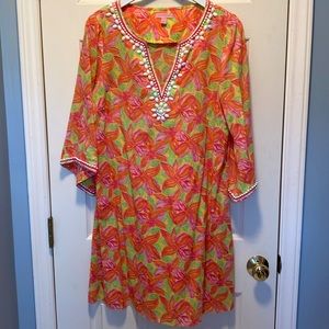 Lilly Pulitzer Beaded Tunic Dress EUC